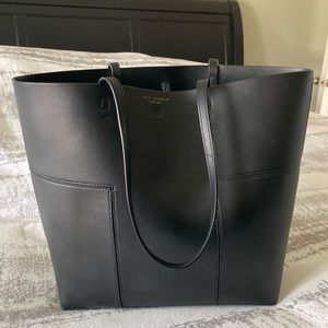 Tory Burch black leather tote